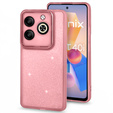 Etui do Infinix Hot 40i, Glittery Powder, różowe