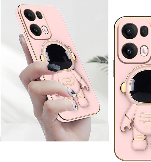 Etui do Oppo Reno 13 Pro, Astronaut, różowe