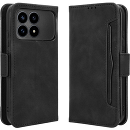 Etui z klapką do Xiaomi Poco F8 Pro, Card Slot, czarne