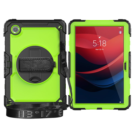Etui pancerne do Lenovo Tab M11, ochronne 360 z miejscem na rysik, zielone