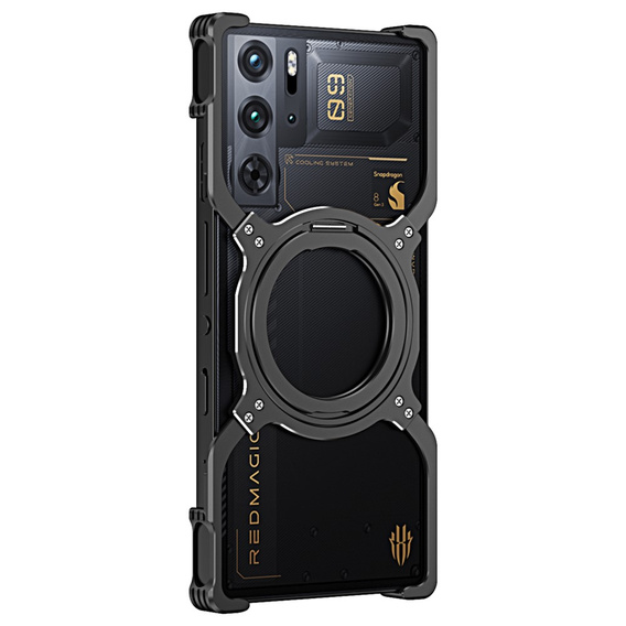 Etui do Redmagic 10 Pro+ / 10 Pro / 9 Pro+ / 9 Pro, Kickstand Bumper, z osłoną obiektywu, do MagSafe, czarne / srebrne
