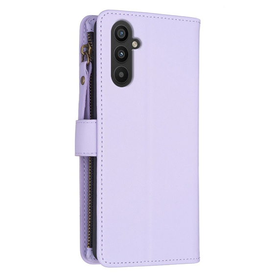 Etui z klapką do Samsung Galaxy A25 5G, Wallet Zipper Pocket, fioletowe