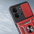 Etui pancerne do Xiaomi Redmi 15C 4G/LTE, CamShield Slide, czerwone
