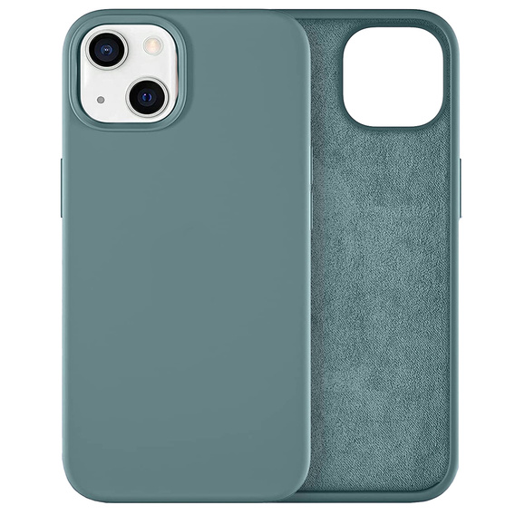 Etui ERBORD do iPhone 13 mini, Silicone, Pine Needle Green