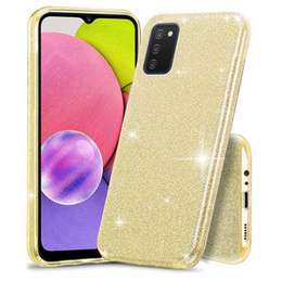 Etui Glitter Case do Samsung Galaxy A03s, Gold