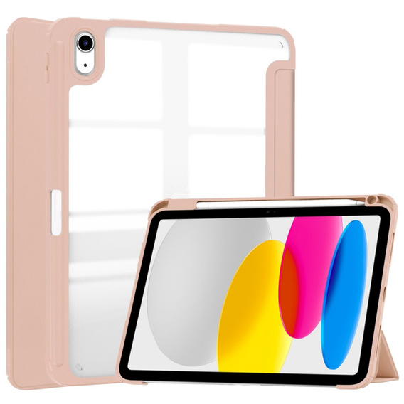 Etui do iPad 11 2025 / iPad 10.9 2022 , Smartcase Hybrid, z miejscem na rysik, rose gold