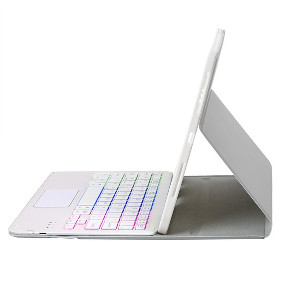 Etui z podświetlaną klawiaturą Bluetooth i touchpadem do Samsung Galaxy Tab S11 – niebieskie