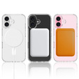 Etui Magnetyczne do iPhone 16, ERBORD CrystalMag, przezroczyste + Szkło na ekran
