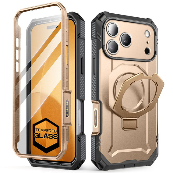 Etui Supcase do iPhone 17 Pro Max, Unicorn Beetle Grip Pro Mag, Desert Gold