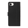 Etui z klapką do iPhone 16E, Rhombus Crossbody Leather, czarne