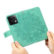 Etui z klapką do Xiaomi Redmi Note 13 Pro 5G, Mandala, zielone