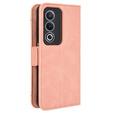 Etui z klapką do Oppo A80, Card Slot, różowe