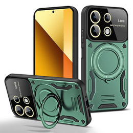 Etui pancerne do Xiaomi Redmi Note 13 Pro 4G / Xiaomi Redmi Note 14S / Xiaomi Poco M6 Pro 4G, CamShield MagSafe, zielone