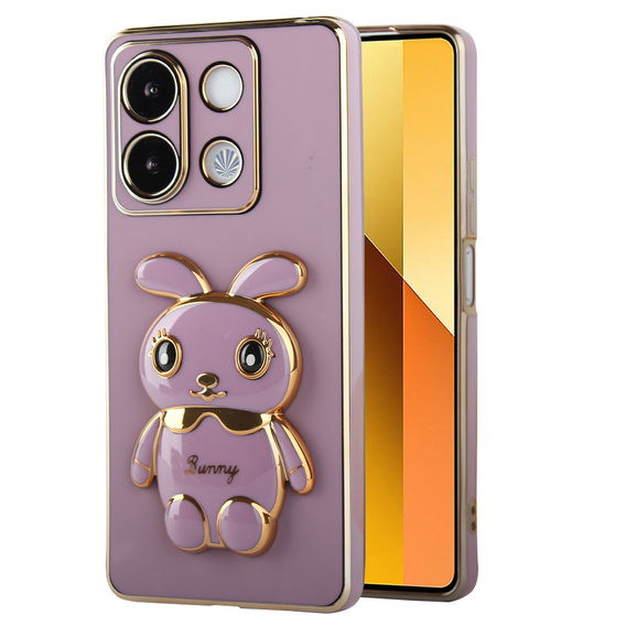 Etui do Xiaomi Redmi Note 13 5G, Rabbit, fioletowe + Szkło Hartowane 9H