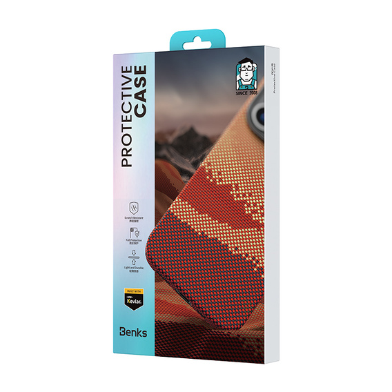 Etui Benks Magnetic Golden Tide Kevlar 600D do iPhone 16 Pro – złoty