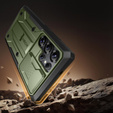 Etui do Samsung Galaxy S25 Ultra, Tongate MECH Series, Klips do paska, zielone