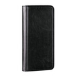 Etui do Samsung Galaxy A54 5G, skórzane book case, czarne + szkło