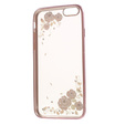 Etui KAVARO Swarovski Rose Gold Gel Case Apple iPhone 6 / 6s 4.7 - Black Blossom