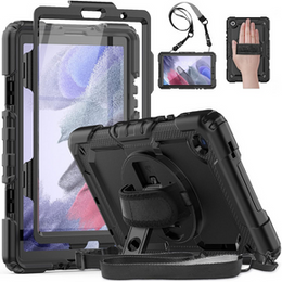 Etui do Samsung Galaxy Tab A7 Lite 8.7 T220 / T225, Pancerne z ochroną ekranu, Czarne