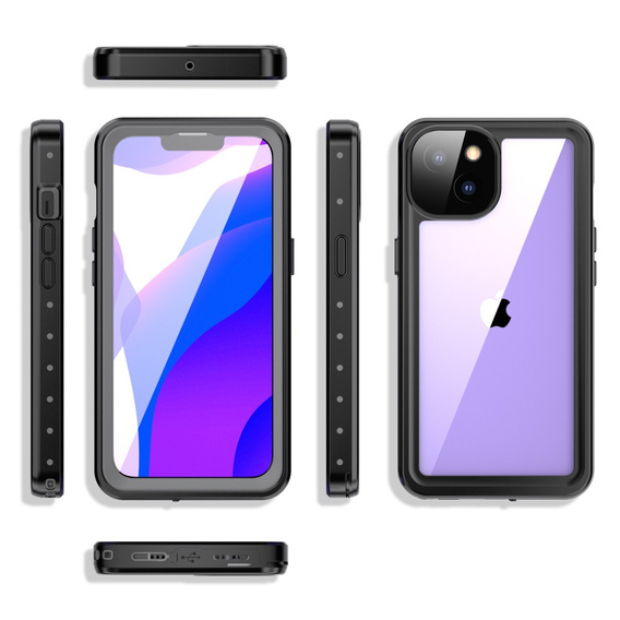 Etui Wodoodporne IP68 do iPhone 13, czarne