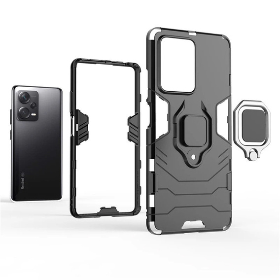 Etui do Xiaomi Poco X5 Pro 5G, Kickstand Ring, czarne