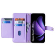 Etui z klapką do Oppo Reno 13 Pro, Wallet Zipper Pocket, fioletowe