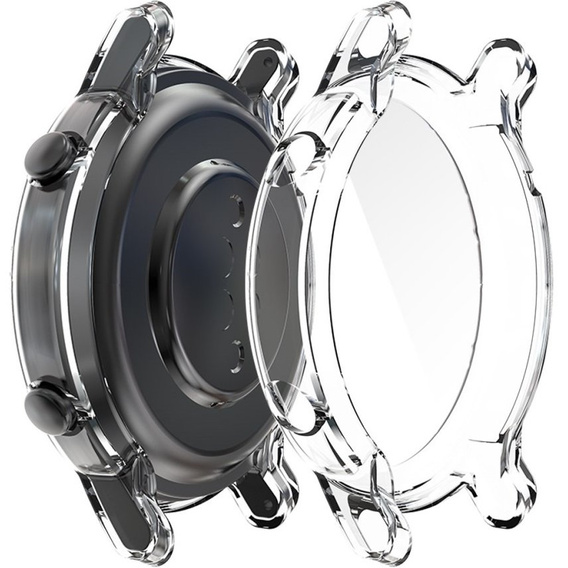 2w1 Etui z Osłoną na ekran do Huawei Watch GT 2 42mm, Przezroczyste, Bezbarwne