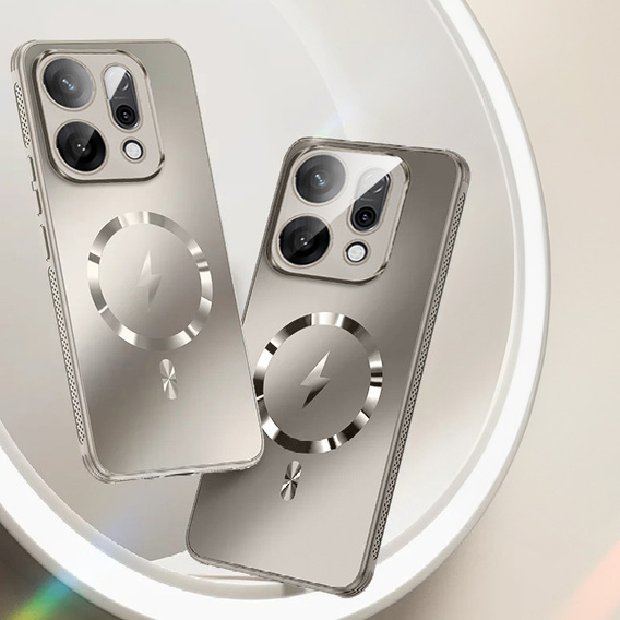 Etui do Oppo Reno 14, do MagSafe, z ochroną aparatu, złote