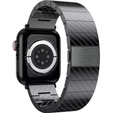 Bransoleta Stalowa do Apple Watch 1/2/3/4/5/6/7/8/9/10/11/SE Ultra 1/2/3 42/44/45/46/49mm, Czarna