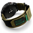 Pasek Nylonowy ERBORD MP84 do zegarków Garmin Quickfit 26mm, Zielony, Rozmiar M/L