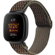 Pasek Nylonowy do Fitbit Versa 3/Versa Sense, Ciemny zielony
