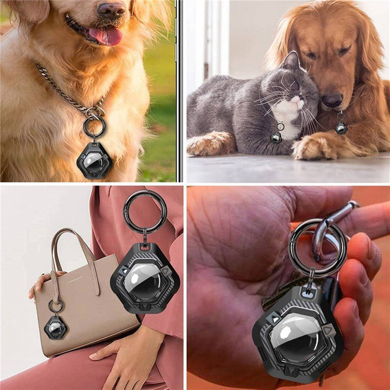 Etui Carbon do Apple AirTag 2 / 1, Czarne