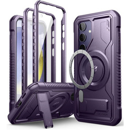 Etui pancerne do Samsung Galaxy S24, Dexnor Full Body MagSafe,  fioletowe