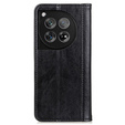 Etui do OnePlus 12 5G, Wallet Litchi Leather, czarne