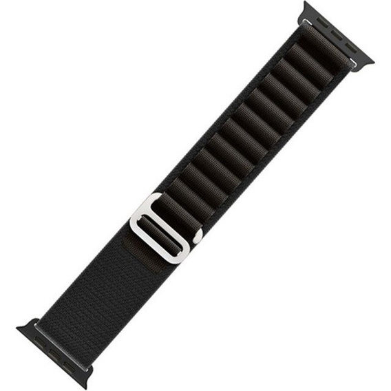 Pasek Nylonowy do Apple Watch 1/2/3/4/5/6/7/8/9/10/11/SE 38/40/41/42mm, Czarny