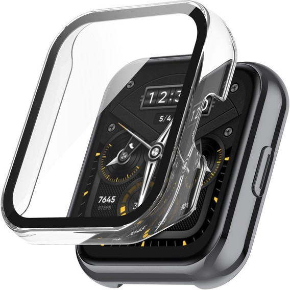2w1 Etui z wbudowanym szkłem hartowanym do Realme Watch 2 Pro, Przezroczysty