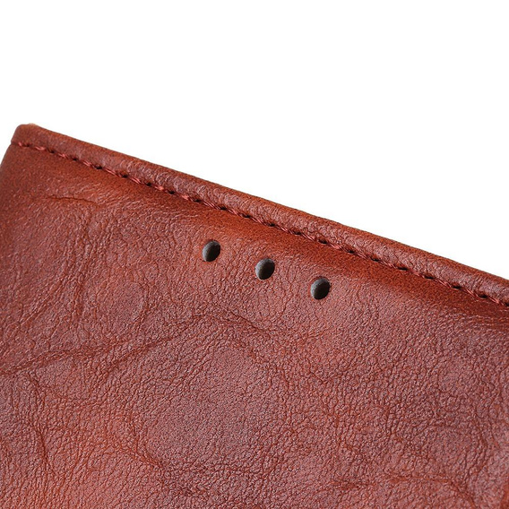 Skórzane Etui Wallet do Samsung Galaxy A50/A50S/A30S, brązowe