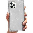 Etui Square Glitter do iPhone 12 Pro, Silver