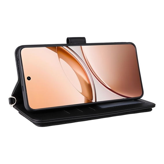 Etui portfelowe z paskiem na ramię do Vivo V50 Lite 5G – Czarny