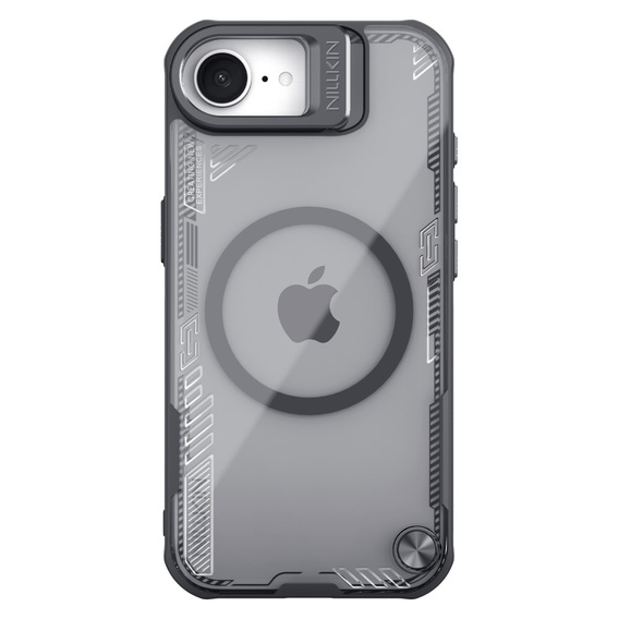 Etui do iPhone 16e, pancerne Nillkin, Icelade Prop, do Magsafe, czarne