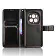 Etui z klapką do Honor Magic 6 Pro 5G, Crazy Horse Wallet, czarne