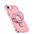 Etui do iPhone 16e, Glittery Magnetic Kickstand, różowe