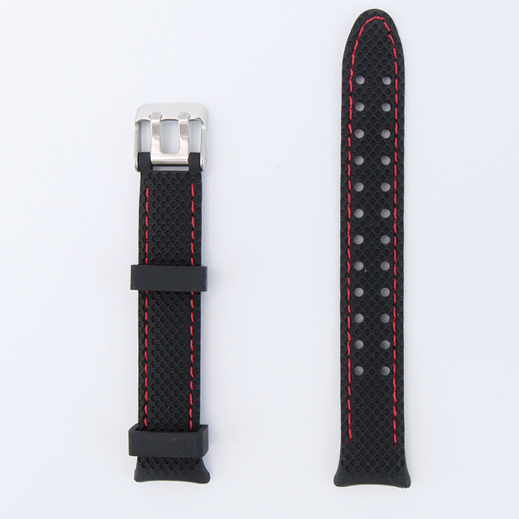 Pasek Silikonowy do Xiaomi Smart Band 10 / 9 / 8, Czarny / Czerwony