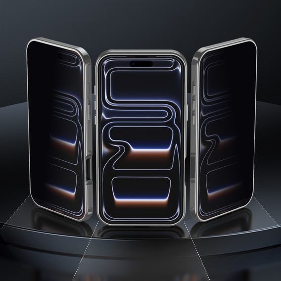 Etui do iPhone 17, ze szkłem prywatyzującym, do MagSafe – srebrne