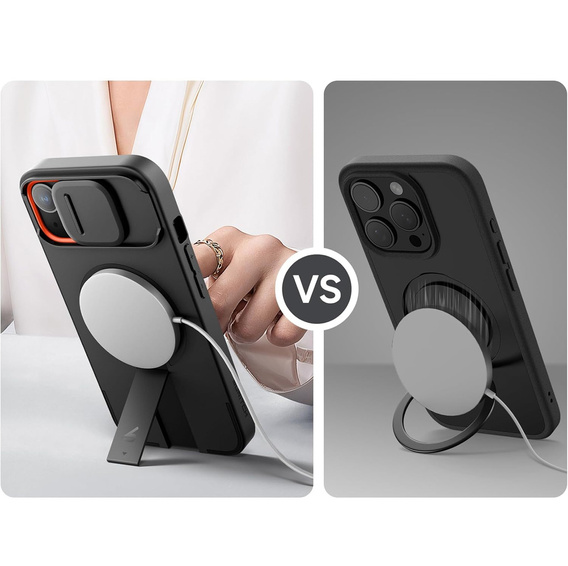 Etui do iPhone 15, Suritch Shockproof, do MagSafe, czarne