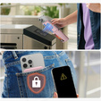 Magnetyczny portfel SURITCH do MagSafe z podstawką i funkcją NFC – różowy