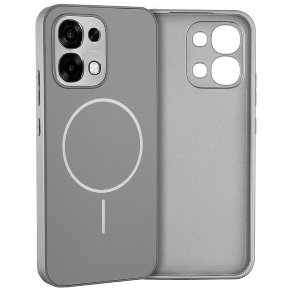 Etui ochronne do Oppo A6 Pro 5G, do MagSafe, tytanowe szare