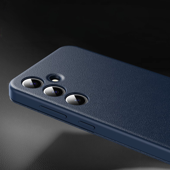 Etui z klapką do Samsung Galaxy A55 5G – niebieskie, Smart View Wallet z kieszonką na karty