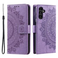 Etui z klapką do Samsung Galaxy A35 5G, Mandala, fioletowe