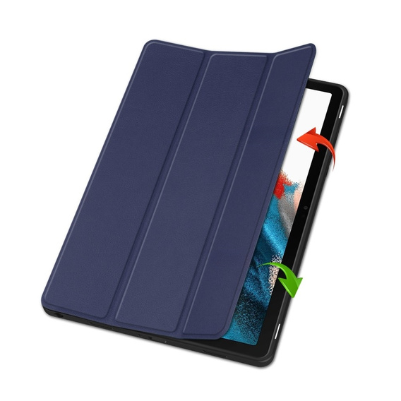 Etui do Samsung Galaxy Tab A9+, Lite Tri-fold, z miejscem na rysik, granatowe